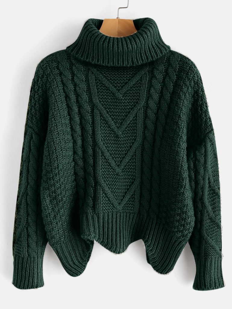 dark green sweater outfit womens