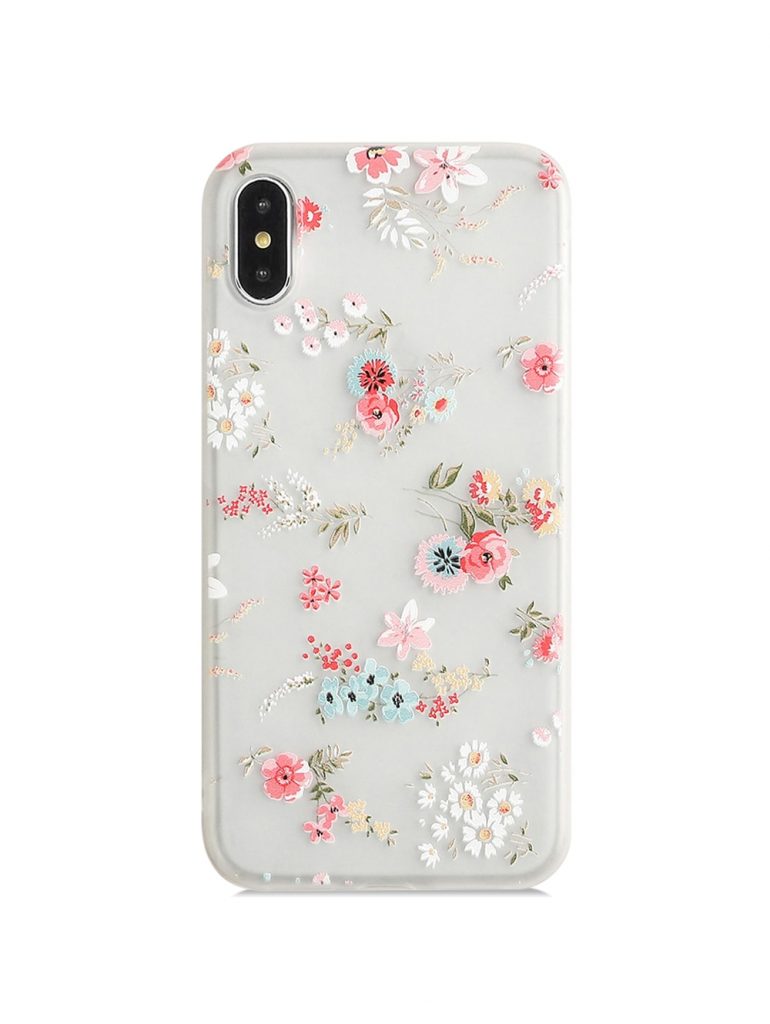 Flower Leaf Phone Case For Iphone - Watermelon Pink X,Xs