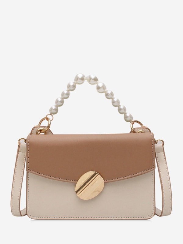 Pearl Square Shoulder Bag - Khaki