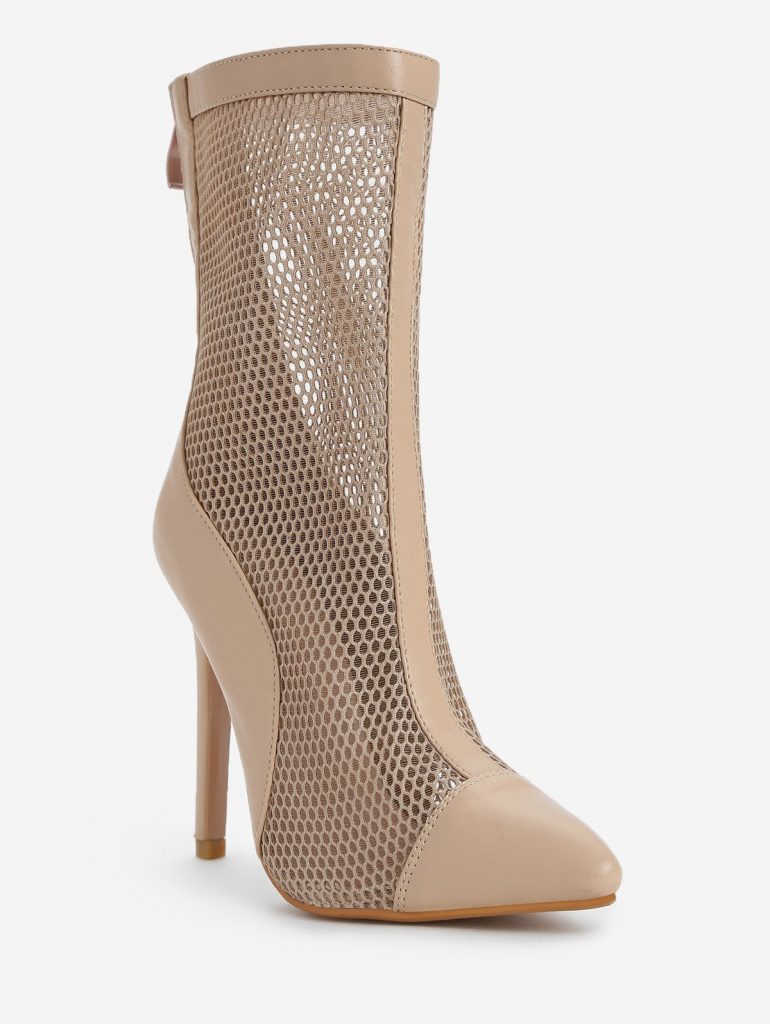 Pointed Toe High Heel Fashion Boots - Apricot 39